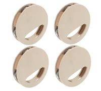 TOBBOMEY 4pcs DIY Wooden Rattles Unfinished Natural Wood Maracas for Grasping Sensory Development Painting Craft Montessori