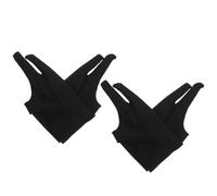 TOBBOMEY 4pcs Drawing Gloves Pack Two-finger Design for Graphic Tablet Glove Use Friction Reduction Fabric for Smooth Gliding Pen Displays and Touchscreens