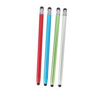 TOBBOMEY 4pcs Dual-tip Capacitive Stylus Pens with Silicone Tips for Touch Screens Lightweight Tablet and Phone Screen Writing Drawing Pens Versatile Stylus Pencil