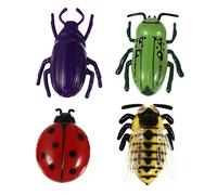 TOBBOMEY 4pcs Electric Simulation Insect Toys for Interactive Play Auto Walking Mini Insects Fun Teaser for Boys and Girls Cats Mixed Styles for Endless Entertainment