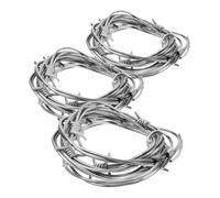 TOBBOMEY 4pcs Halloween Chains Props Realistic Barbed Wire Decoration for Costume Parties Haunted House and Halloween Events Flexible Chains for Easy Styling and Creative Themes