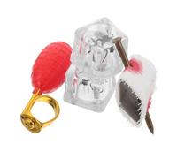 TOBBOMEY 4pcs Halloween Prank Kit with Realistic Nail Through Finger Water Spray Ring Ice Cubes Scary Prank for Parties April Fools Fun and Spooky Celebrations