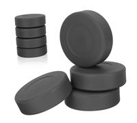 TOBBOMEY 4pcs Hockey Practice Ball Ice Hockey Puck Small Solid Indoors Puck Prince Outdoor Accessory Practicing for Training Round Regulation Rubber Black