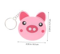 TOBBOMEY 4pcs Mini Animal Retractable Tape Measure Keychain Abs Material Portable Measuring Tape for Convenient Auto-retract Design Cute Tiger Pig Panda Frog for Boys