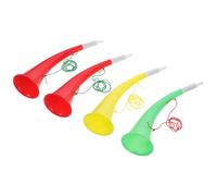 TOBBOMEY 4pcs Party Cheering Trumpet for Ox Horn Sound Makers for Soccer Games Concerts Birthdays Camping Trips and Celebrations Random Color
