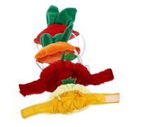 TOBBOMEY 4pcs Pet Fruit Hat for Dogs Cats Adorable Cosplay Accessories for Parties Birthdays Photoshoots Easy to Wear Decorative Hats Pineapple Pumpkin Strawberry