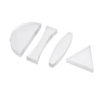 TOBBOMEY 4pcs Physics Teaching Optical Acrylic Lens with Cylindrical Convex Concave Half- and Equilateral Triangle Lenses for Light Refraction Experiments and Classroom Demonstrations