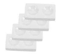 TOBBOMEY 4PCS Porcelain Spotting Plates Ceramic Reaction Dishes for Laboratory Use for Chemical Experiments Sample Preparation Color Measurement Compact Structure for Efficient Analysis