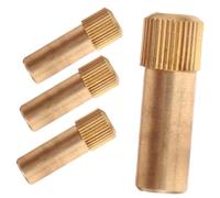 TOBBOMEY 4pcs Pure Copper Shelf Pegs Large Brass Shelf Support Pins for Cabinets Wardrobes Bookshelves Rust Resistant for Stable Wood Installation