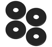 TOBBOMEY 4Pcs Round Split Radiator Pipe Covers Black Plastic for 15-16Mm Water Pipes Flange for Wall-Mounted Protection