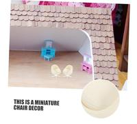 TOBBOMEY 4pcs Scale Miniature Revolving Office Chair Abs Dollhouse Furniture for Architectural Models and Indoor Dioramas Realistic Tiny Modern Design