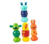 TOBBOMEY 4Pcs Screw for Educational Building Blocks Montessori Early Learning Fine Motor Skills Development Color Recognition Preschool Plaything