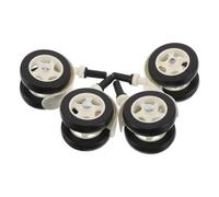 TOBBOMEY 4pcs Silent Swivel Walker Wheels Replacement Smooth Rolling Plastic Casters for Walkers Easy Installation Dual Wheel Stability for Indoor Use Hard Floors and Carpets