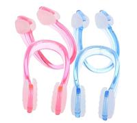 TOBBOMEY 4Pcs Silicone Swimming Nose Clips for Adults Soft Nose Plugs Comfortable Non-slip Design for Pool and Water Sports Blue and Pink