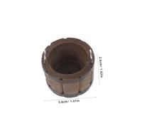 TOBBOMEY 4pcs Small Wooden Basin in The Doll House Home Decor Wooden Dollhouse Bucket Small Wood Bucket Farm Scene Accessories Tiny Barrel Mini Wood Barrel DIY Dollhouse Decor Coffee