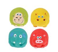 TOBBOMEY 4pcs Squeaky Dog Chew Interactive Animal Shaped Latex for Dogs for Chewing and Training Fun Pet for Puppies