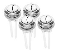 TOBBOMEY 4pcs Toilet Tank Flush Buttons Replacement Accessory Dual Press Compatible with Smooth Polished Surface Easy Installation Bathroom Toilet Parts Random Color