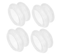 TOBBOMEY 4pcs Transparent Silicone Facial Cupping for Face Therapy Soft High Transparency Massage Suction Cups with Vacuum Suction for Muscle Relaxation Spa Skin Care and Travel Use