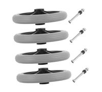 TOBBOMEY 4pcs Wheelchair Accessories Front Wheel Swivel Caster Wheel Electric Wheelchair Replacement Walker Replacement Casters Rollers Walker Plastic