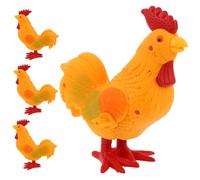 TOBBOMEY 4pcs Wind-up Jumping Chick Toys Clockwork Chick Animal for Toddlers Fun Farm-themed Party Favors for Boy Girl Safe and Engaging Preschool Playtime