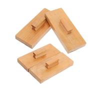 TOBBOMEY 4pcs Wooden Sandpaper Castanets Lightweight Percussion Instruments for Orff Music Education Handheld Rhythm Clappers for Classroom Family Outdoor Play