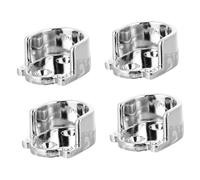 TOBBOMEY 4Pcs Zinc Alloy Wall Mount Holder for Shower Curtain Rod U Shaped Rod Socket with Slot Design Easy Installation