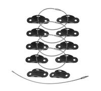 TOBBOMEY 5 Sets Furniture Wall Anchors Kit for Proofing Heavy-Duty Nylon Cabinet Straps with Screws Anti-tip Safety Buckles for Bookcases Dressers Wardrobes Easy Installation Black Wide