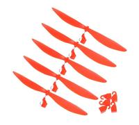 TOBBOMEY 5 Sets Plastic Propellers for DIY Helicopter Model Aircraft Orange Replacement Parts for Students Science Projects and Creative Play Airplane Supplies