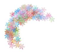 TOBBOMEY 5000pcs Iridescent Snowflake Confetti Sequins for Christmas Party Table Decoration Glitter Winter Snowflakes DIY Craft Supplies for Wedding and Holiday Celebrations