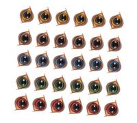 TOBBOMEY 50Pcs Craft Safety Doll Eyes with Washers Plastic Eyes for DIY Stuffed Animals Crochet Projects and Plush Unique Double Eyelid Design for Realistic Expressions
