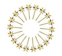 TOBBOMEY 50pcs Gold Mini Hexagram Wands DIY Craft Sticks for Party Favors Decoration Tiny Plastic Star Wands for Creative Crafting and Scrapbook Embellishments