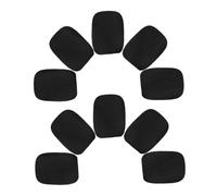 TOBBOMEY 50pcs Mini Lavalier Microphone Windscreens High-density Foam Covers Noise Reduction Mic Shield Fit Black for Headset Mic Protection and Clearer Sound