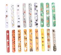 TOBBOMEY 50pcs Pop Circle Bracelet Party Decoration Wristband Halloween Decor Halloween Bracelet Party Ring Pvc and Steel