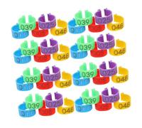 TOBBOMEY 50pcs Poultry Leg Bands Identification Rings Lightweight Chicken Duck Goose Foot Marking Tags for Breeding and Farm Management