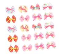 TOBBOMEY 50Pcs Wear Resistant Small Puppy Bows Pet Hair Accessories for Dogs Grooming Bowties and Colorfast for Daily Use and Festivals