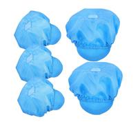 TOBBOMEY 5pcs Breathable Anti-static Working Caps for Electronics Food Pharmaceutical Industry Lightweight Polyester Mesh Protective Hats for Cleanroom Workshop Use