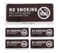 TOBBOMEY 5pcs Car No Smoking Sticker: Self-Adhesive Anti Smoking Decals Removable Reminder Safety Warning Signs for Vehicle Taxi Window Doors 9.5x3.5Inch