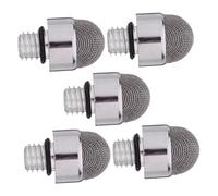 TOBBOMEY 5pcs High Precision Stylus Pen Tips Replacement with Conductive Mesh and External Thread for Accurate Touchscreen Input Silver Fiber Nibs for Designers Architects and Engineers