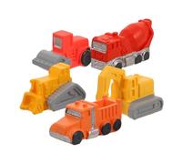 TOBBOMEY 5pcs Mini Construction Vehicle Models Engineering for DIY Micro Landscaping Creative Role-playing Props Road Scene Decoration Set with Excavator Bulldozer Dump Truck Cement Mixer