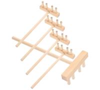 TOBBOMEY 5pcs Mini Wooden Rakes Sand Table Accessories Bamboo Craft Tools for Zen Garden Relaxation and Creative Sandbox Decoration