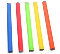 TOBBOMEY 5Pcs Outdoor Relay Race Sticks for Lightweight Baton with Smooth Grip and Bright Colors for Track Running Competitions and Sports Training