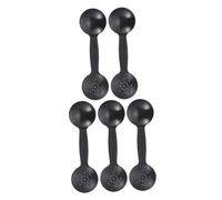 TOBBOMEY 5pcs Pediatric Eye Occluders Black Handheld Plastic Vision Testing Tool for Childrens Eyesight Exam Optometry Assessment Portable Lightweight Soft Skin Friendly Design