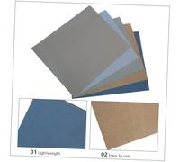 TOBBOMEY 5PCS Silicon Carbide Sandpaper Variety Pack Wet Dry Sheets Assorted Grits for Wood Furniture Metal Automotive Polishing Cutting Craft Fine Abrasive