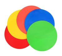 TOBBOMEY 5pcs Soccer Training Court Markers Flat Colored Spot Pads Non Slip Floor Dots for Agility Speed Drills Indoor Outdoor Football Field
