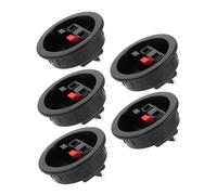TOBBOMEY 5pcs Subwoofer Box Terminal with Red Black Caps Metal Pin Connectors for Quick Wiring Spring Loaded Speaker Wire Terminals Compatible with Car Audio and Home Subwoofer Systems