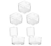 TOBBOMEY 5pcs Transparent Rock Collection Display Cases for Small Crystal Storage Boxes with Specimen Containers for Mineral Samples Gemstone and Crystal Collectibles