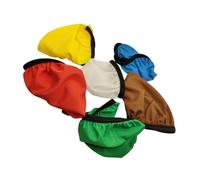 TOBBOMEY 6 pcs Round Flash Lamp Cover Photography Light Shade Diffuser Elastic Soft Filter for Gentle Lighting in White Yellow Red Blue Brown Dark Green