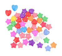 TOBBOMEY 60pcs Crush Star Heart Shaped Ocean Balls for Heart Balls and Swimming Pools Lightweight Safe for Indoor Outdoor Fun