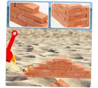 TOBBOMEY 60pcs Scale Miniature Bricks for Model Building Realistic Red Simulation Bricks for Dollhouse Sand Table Landscaping and DIY Micro Landscape Decoration