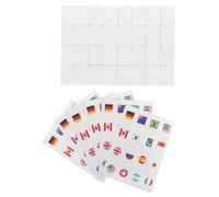 TOBBOMEY 65pcs Flag Pattern Mahjong Tiles Educational Game Blocks for Family Fun Outdoor Parties Cultural Exploration with International Country Flags Simplified Rules for Easy Play